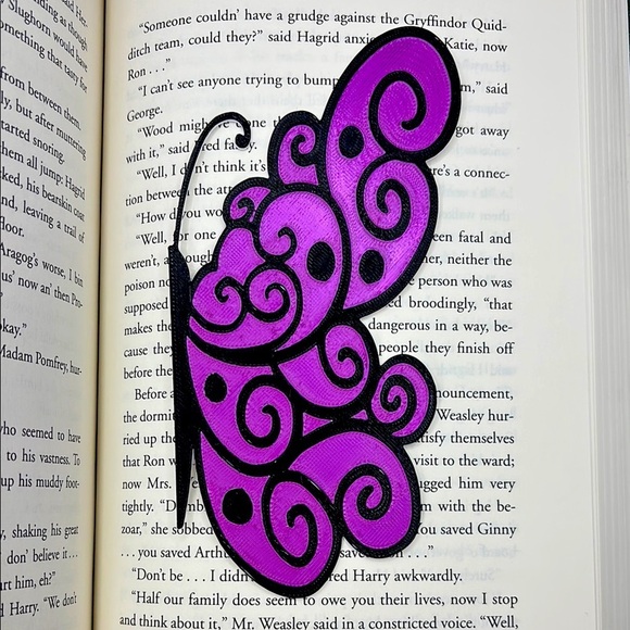 Handmade Other - Purple Butterfly 3D Printed Bookmark